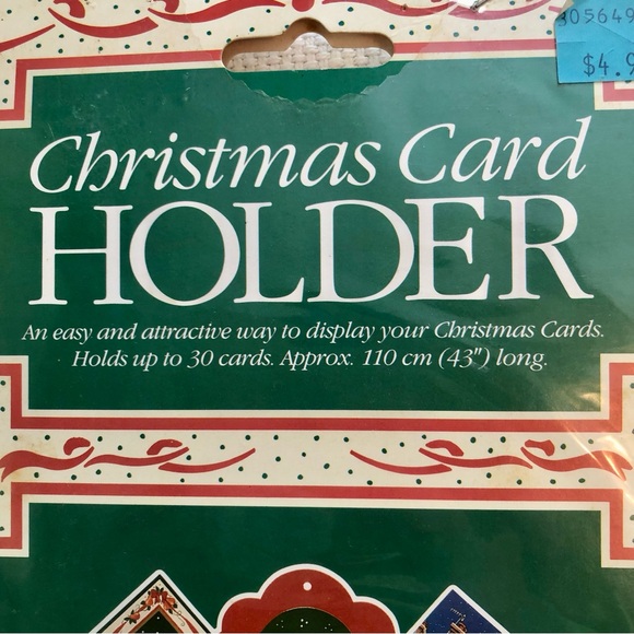 Christmas card display Holder with Santa Holiday - Picture 2 of 6